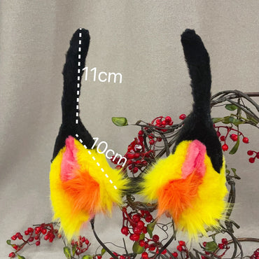 parrot costume,Artificial Fur-Beast ears and tail