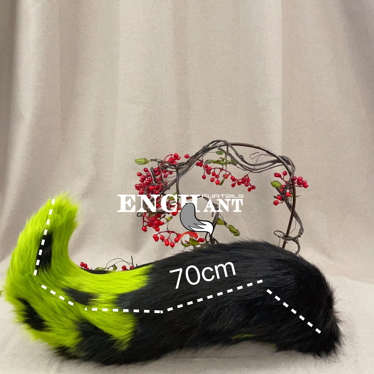 green wolf,Artificial Fur-Beast ears and tail