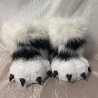 white tiger halloween costume,Artificial Fur-ears, tail, paws, shoes