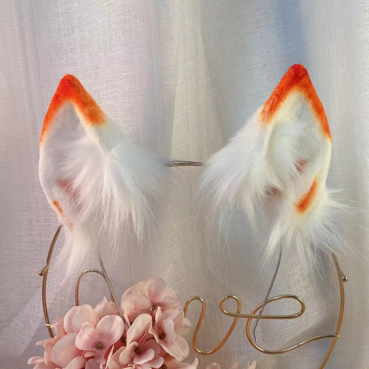 snow fox,Artificial Fur-Ears and Tail