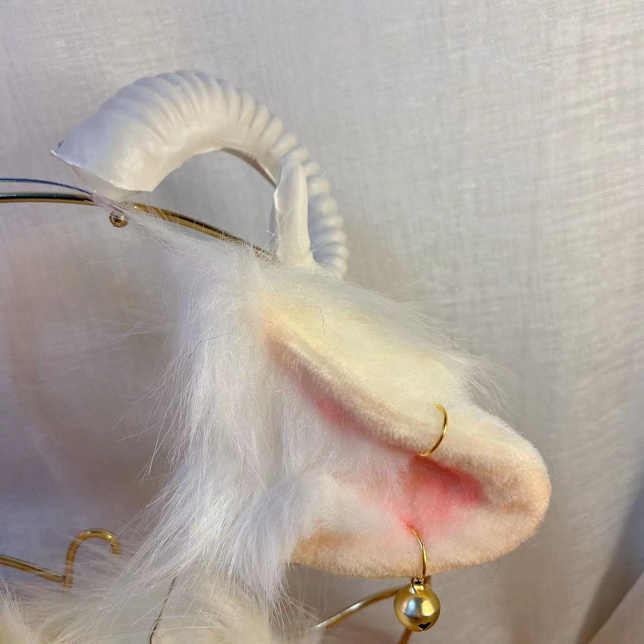 white sheep,Artificial Fur-Ears and Tail