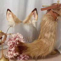 yellow fox,Artificial Fur-Ears and Tail