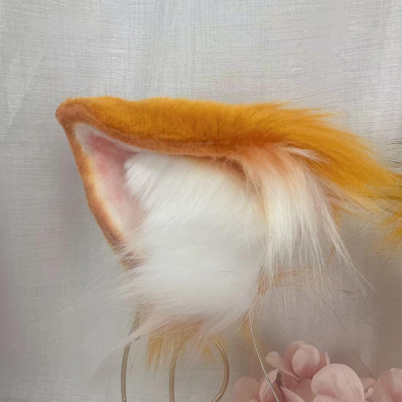 golden fox,Artificial Fur-Ears and Tail