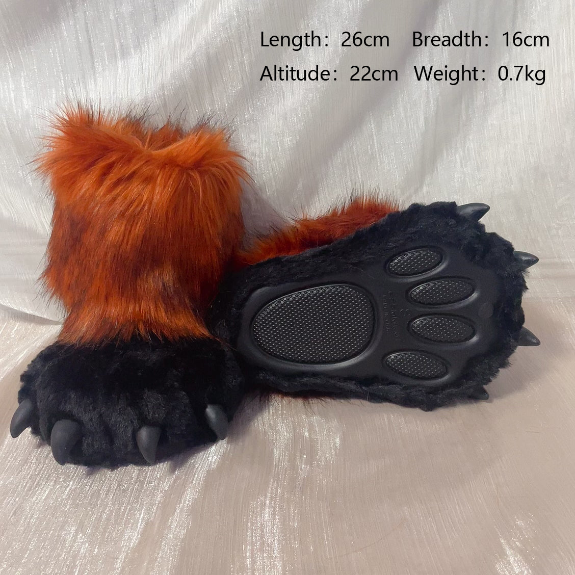 cross fox,Artificial Fur-ears, tail, paws, shoes