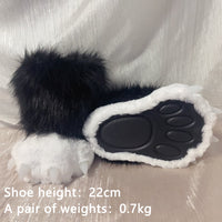 black cat costume，Artificial fur-ears,  tails,  claws,  shoes