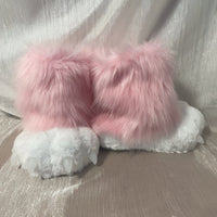 pink cat costume,Artificial Fur-ears, tail, paws, shoes