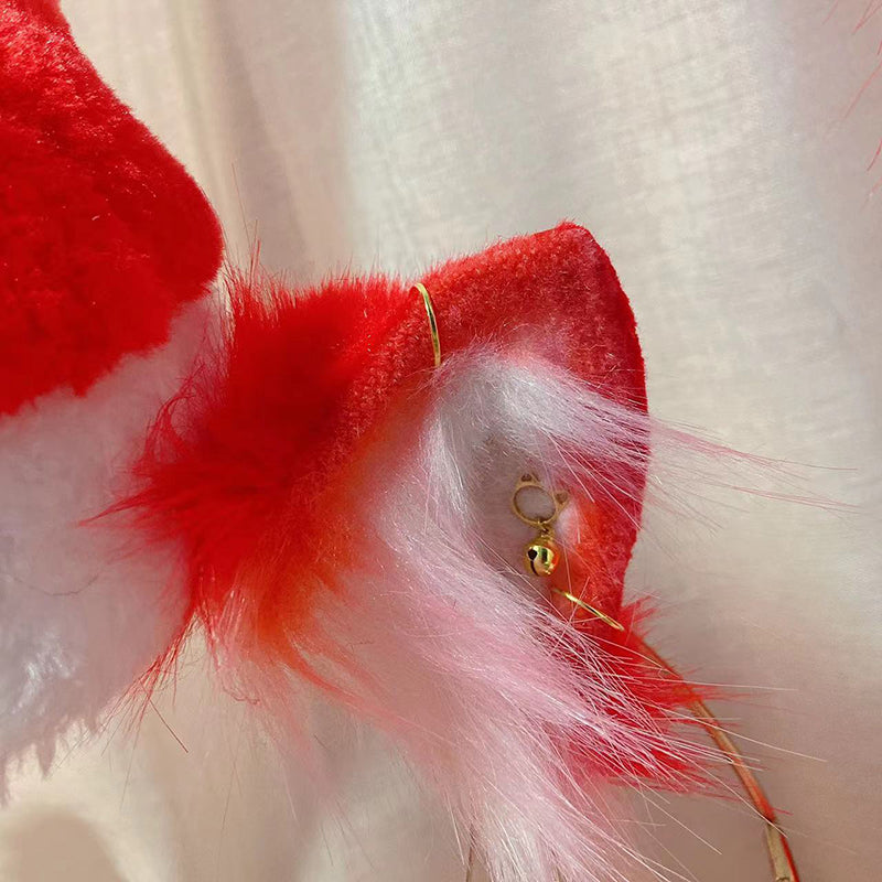 christmas costume cat,Artificial Fur-Plush Ears and Tail