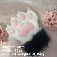 black cat costume，Artificial fur-ears,  tails,  claws,  shoes