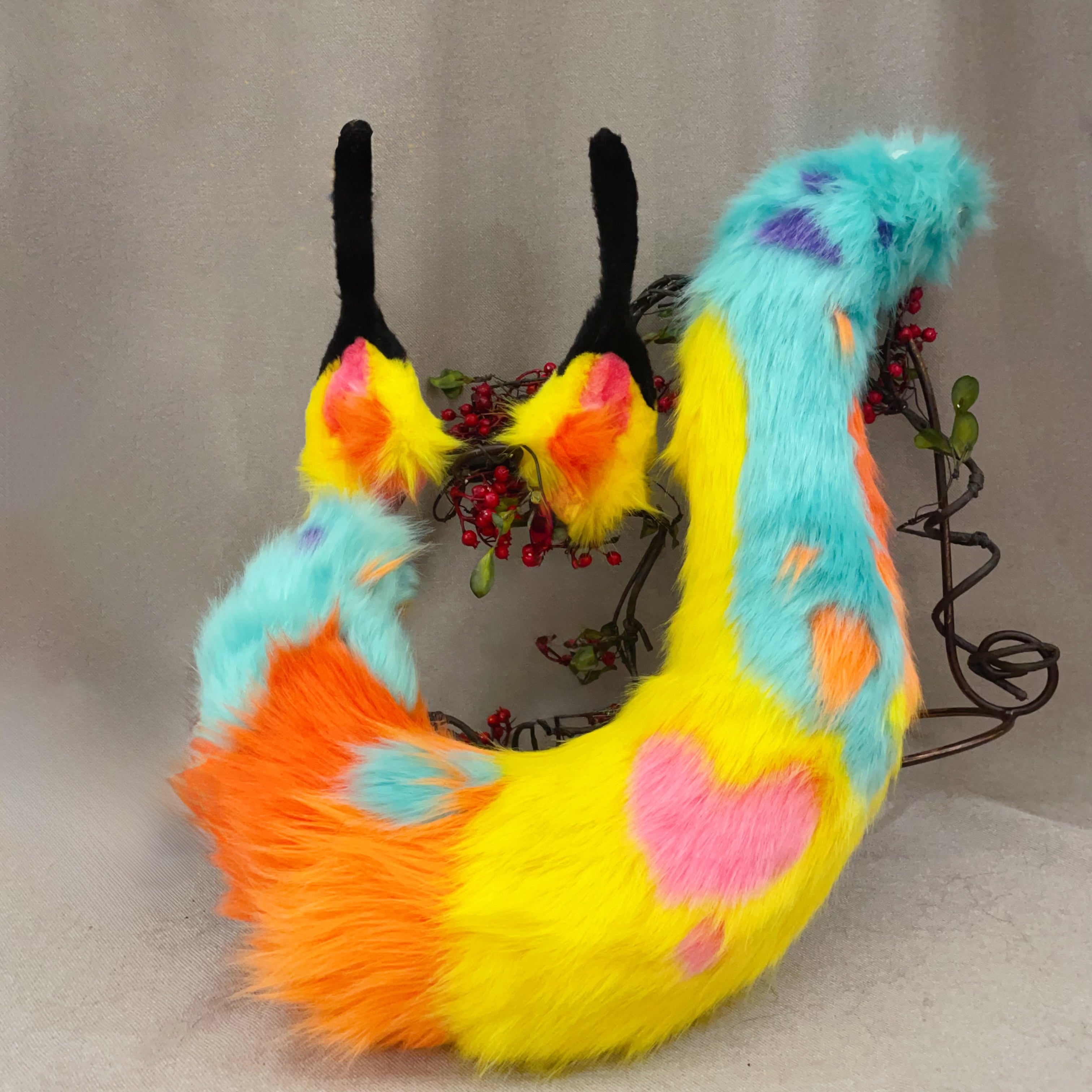 parrot costume,Artificial Fur-Beast ears and tail