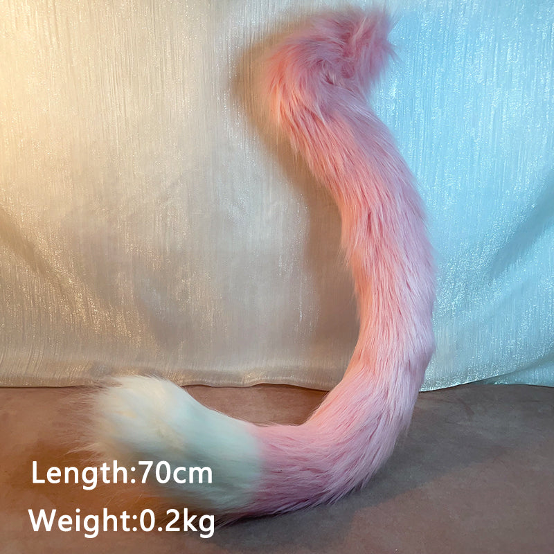 pink cat costume,Artificial Fur-ears, tail, paws, shoes