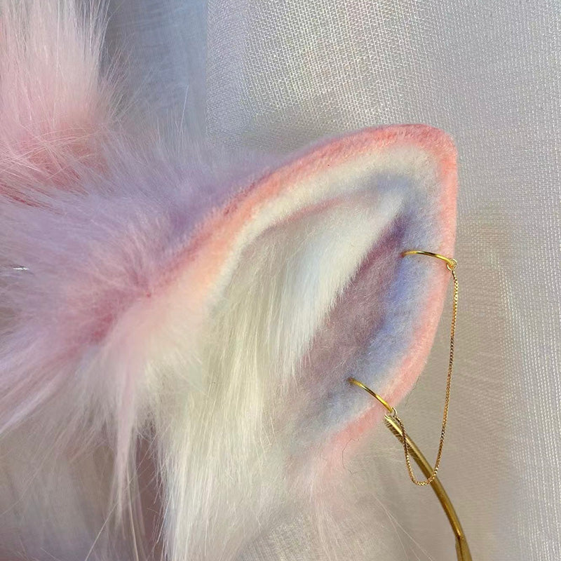 Unicorn horn,Artificial Fur-Ears and Tail