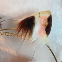 calico cat plush,Artificial Fur-ears and tail