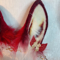 red rabbit ears，Artificial Fur-ears and tail