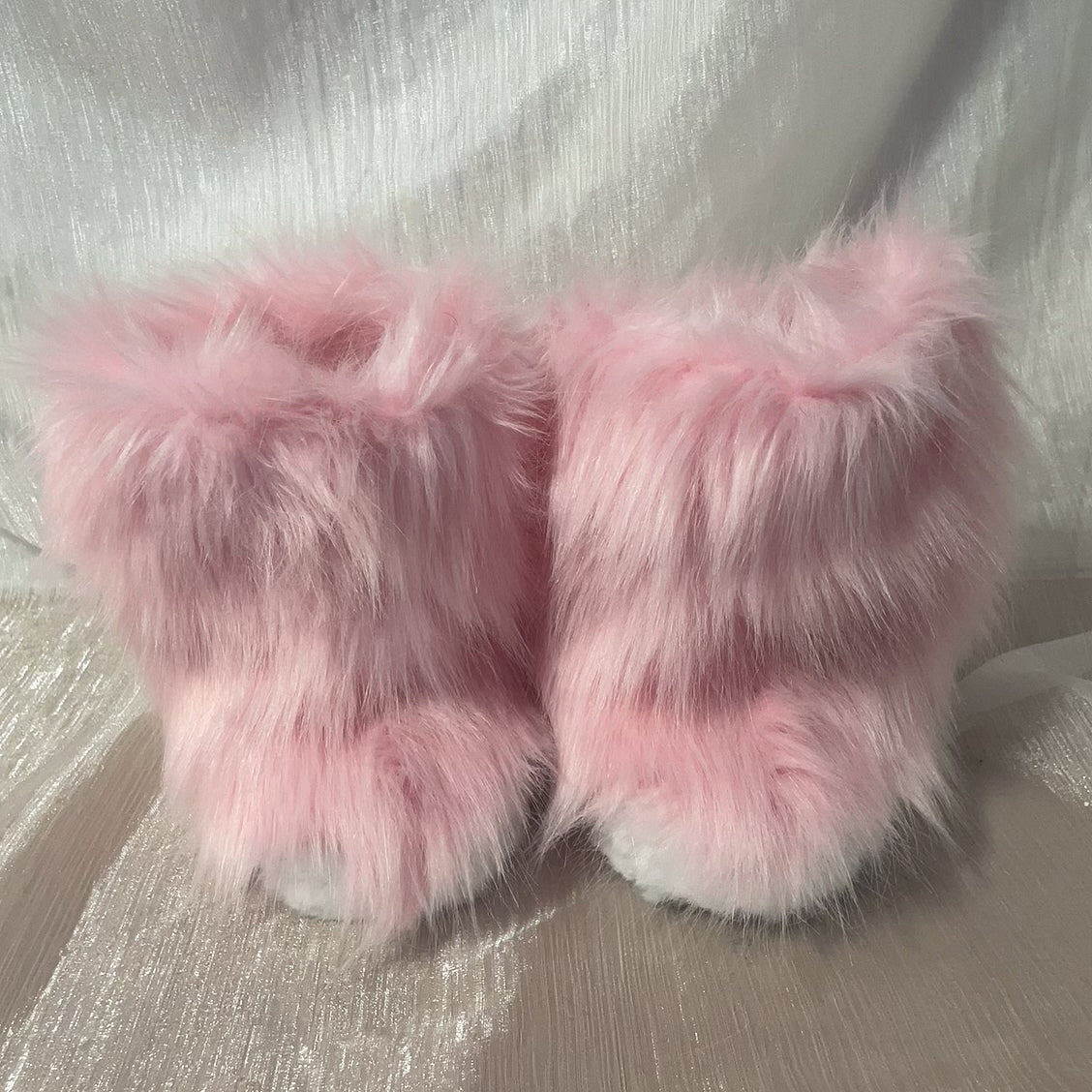 pink cat costume,Artificial Fur-ears, tail, paws, shoes