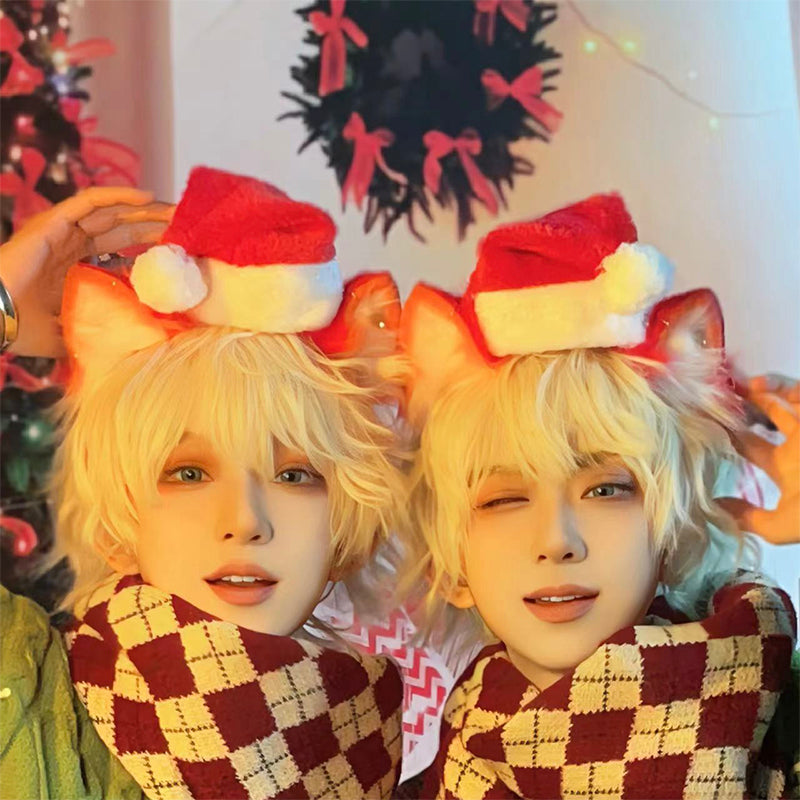 christmas costume cat,Artificial Fur-Plush Ears and Tail