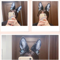 black bunny rabbit ears and tail,Artificial Fur- Ears and Tail