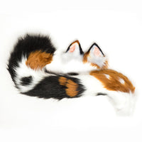 calico critters cat,Artificial Fur-ears and tail