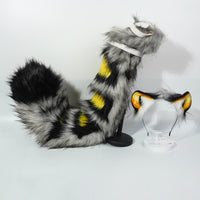 tiger ears,Artificial Fur-Beast ears and tail