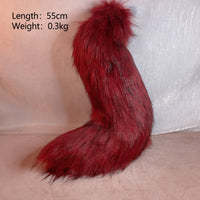 black and red fox,Artificial Fur-Ears and Tail