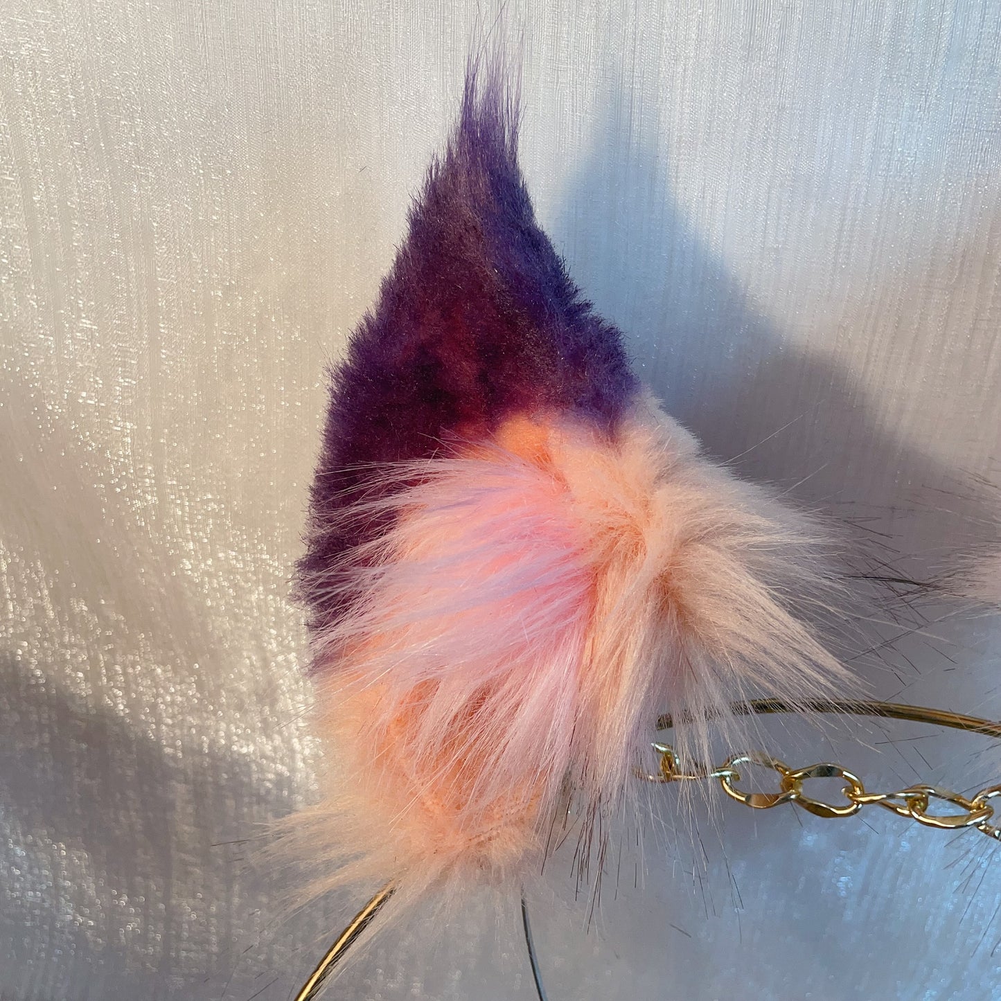 pink fox,Artificial Fur-Ears and Tail