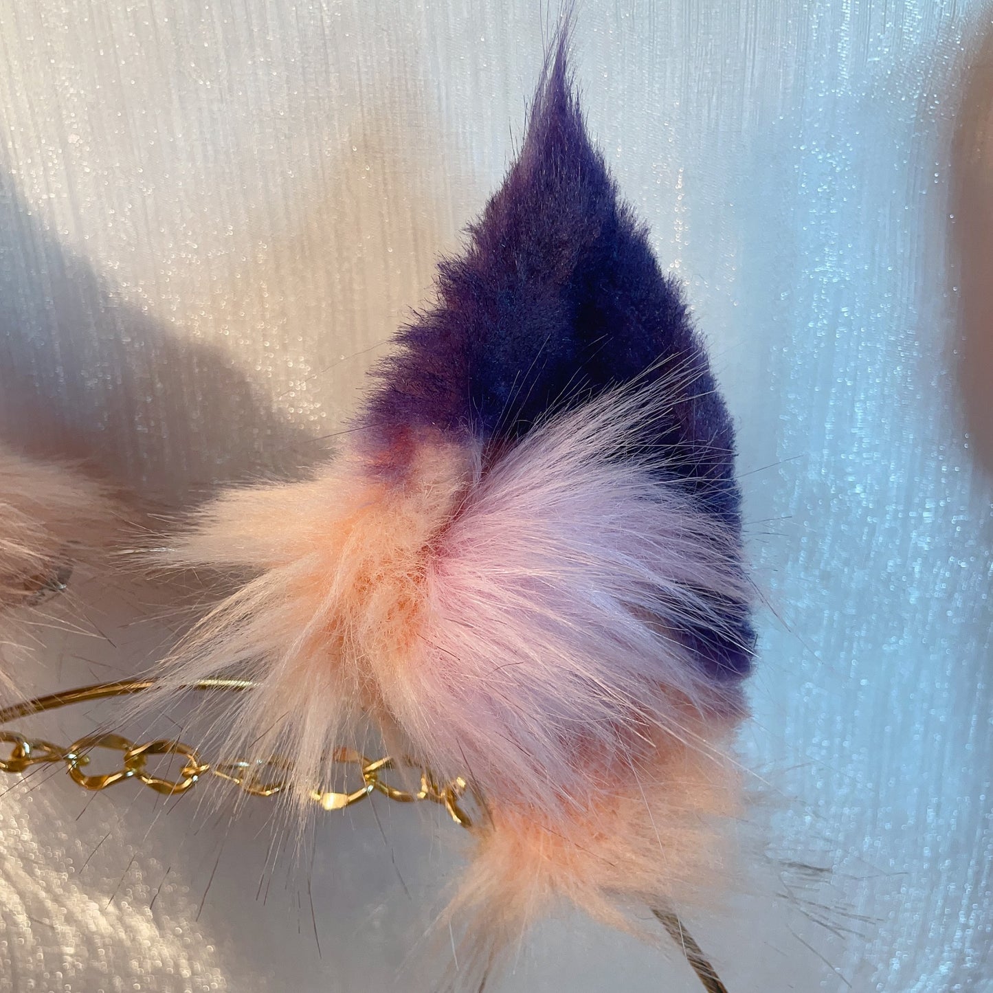 pink fox,Artificial Fur-Ears and Tail